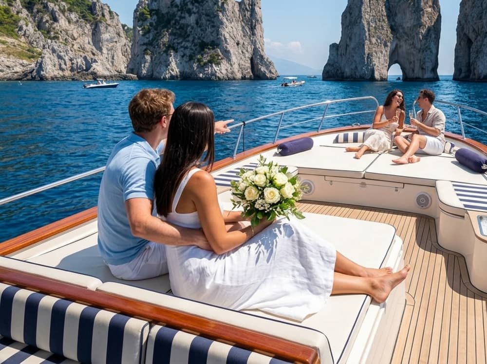 Capri in Just one Day: Boat Tour + City Visit + Free Bar + Brunch