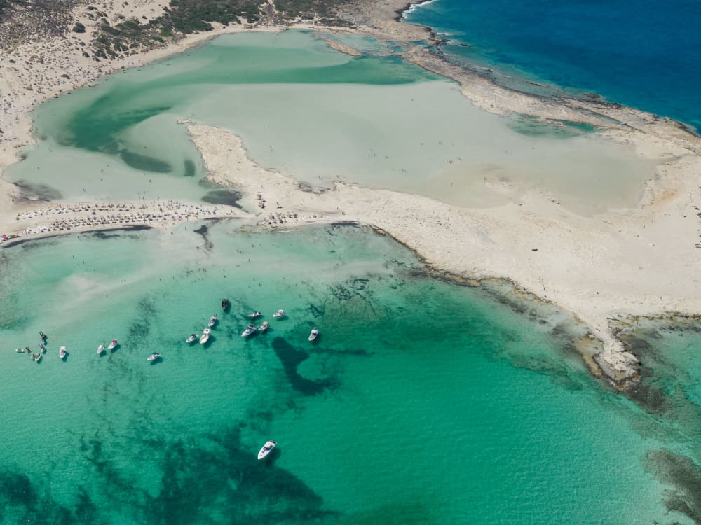 Excursion privée en bateau d'une journée vers la lagune de Balos au départ de Kolymvari