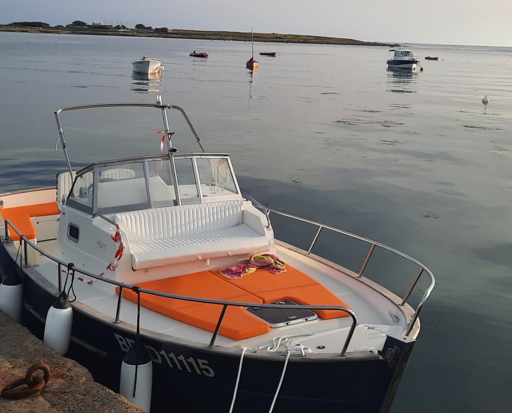 Profitez d'une journée complète en bateau à moteur à Port-la-Forêt