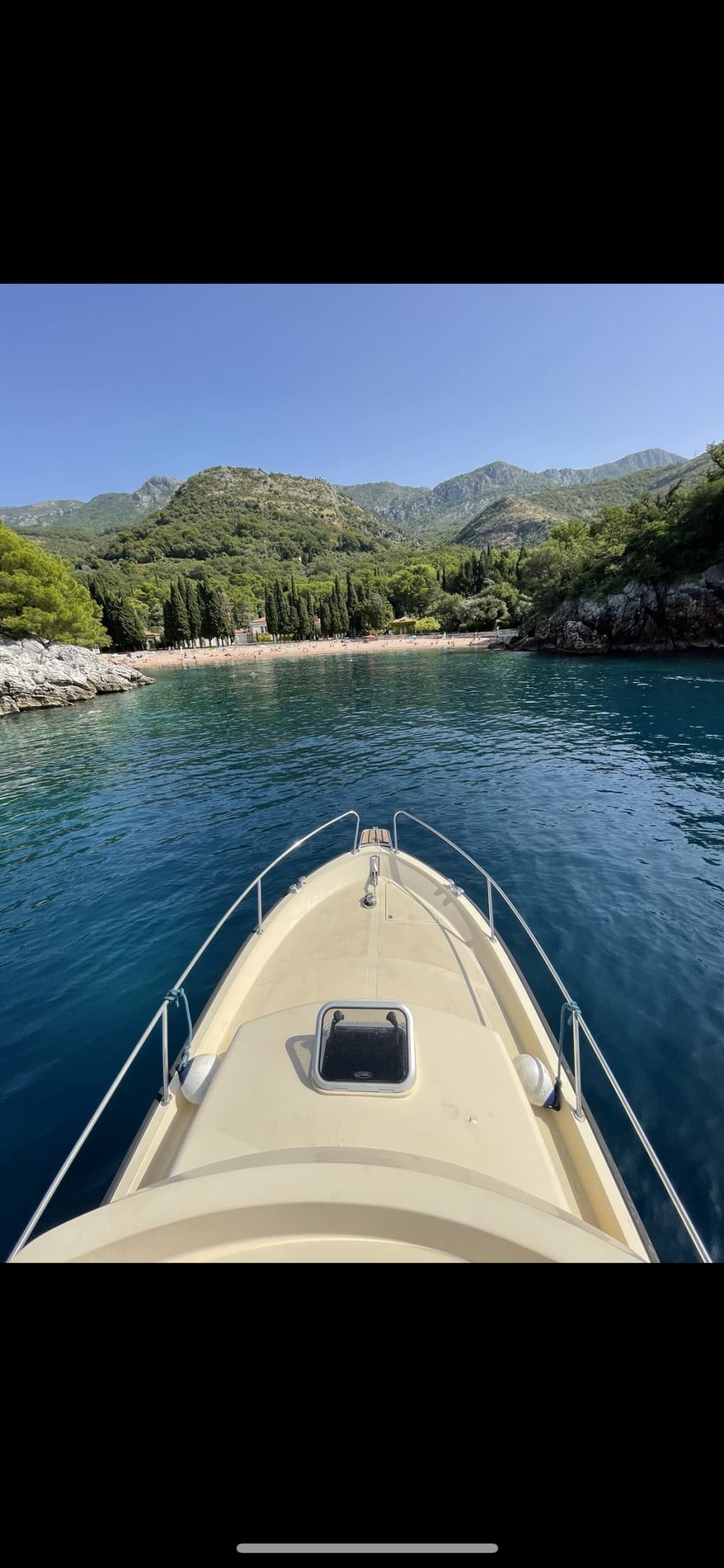 Private boat trip around Bar on a motorboat