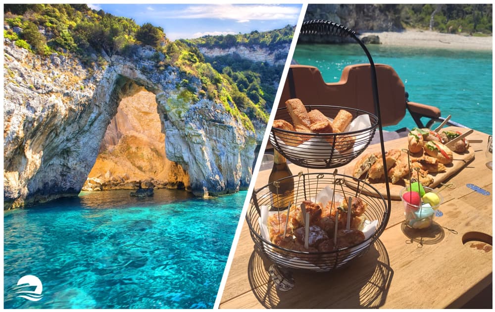 Croisière de luxe de 8 heures vers Paxos et Antipaxos avec transfert