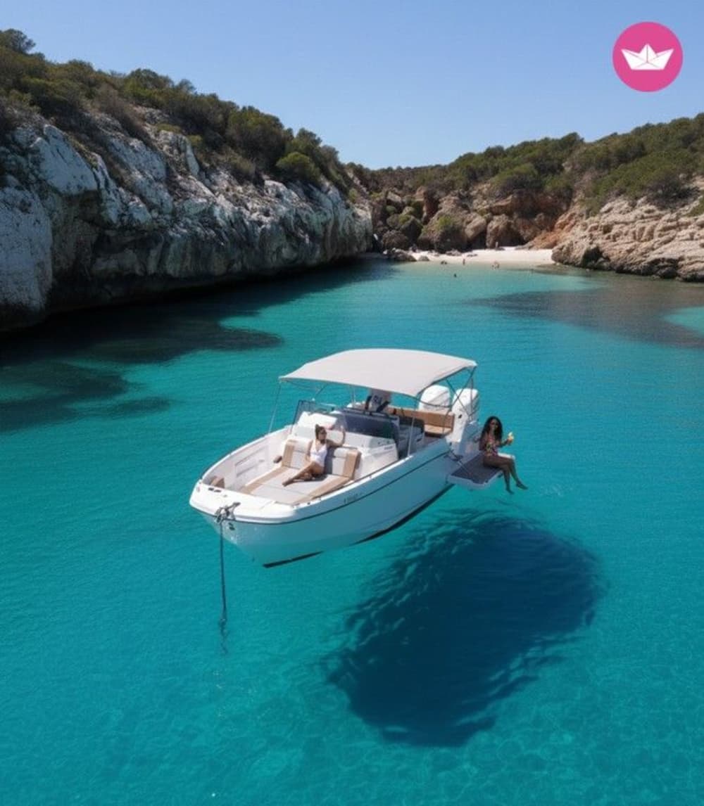 Noleggio privato di barche per mezza giornata a Palma: visita le migliori calette della baia e dei dintorni