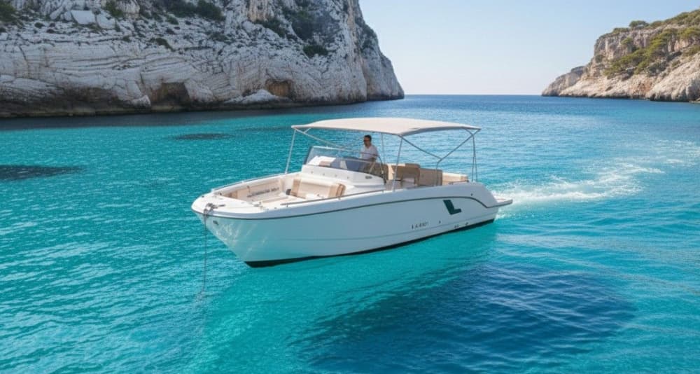Noleggio privato di barche per mezza giornata a Palma: visita le migliori calette della baia e dei dintorni