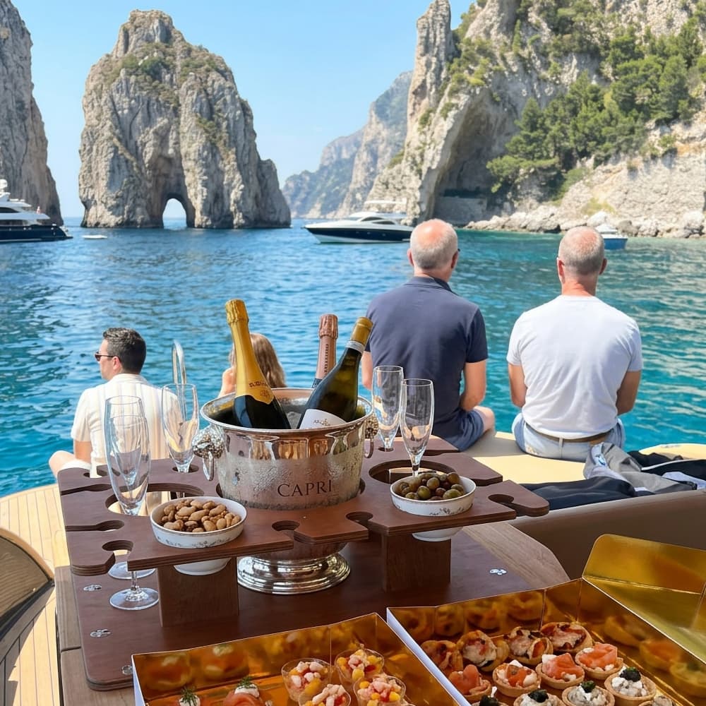 Kurzurlaub an der Capri- oder Amalfiküste: Halbtägige Bootstour mit Bade- und Entspannungsmöglichkeit