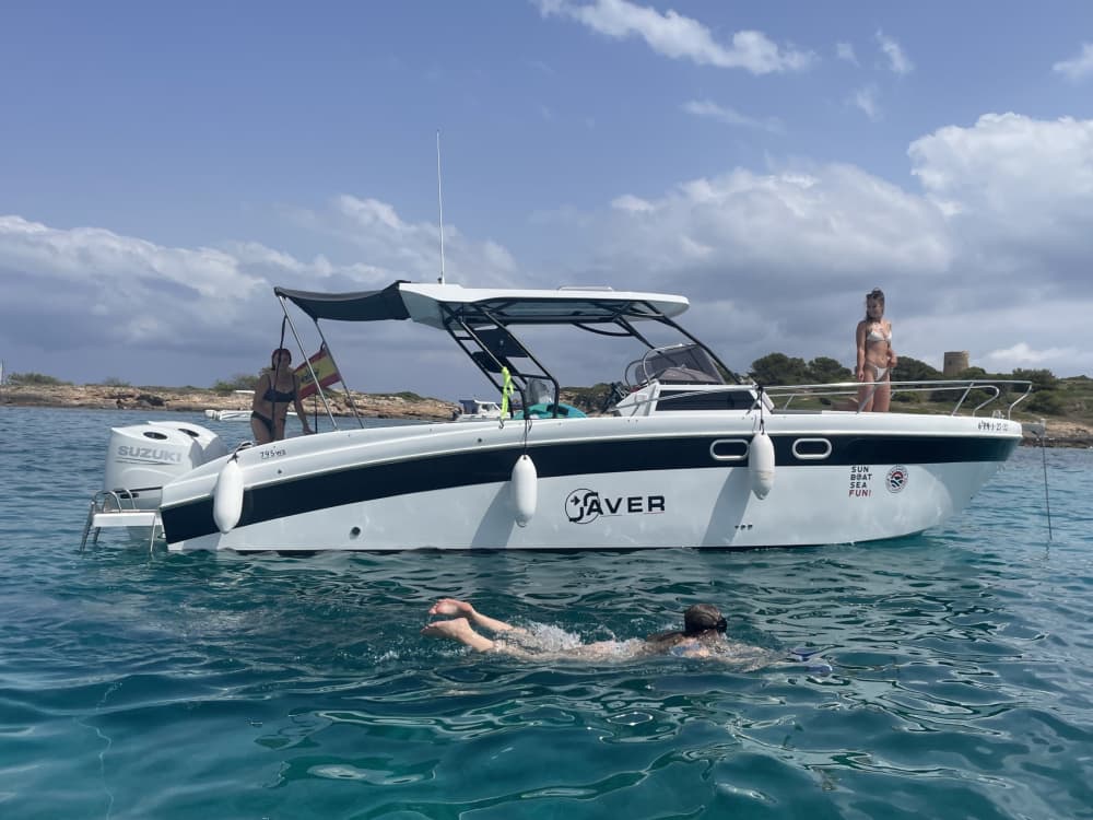 Explore Portals Nous by boat: A full day on the water aboard a motorboat