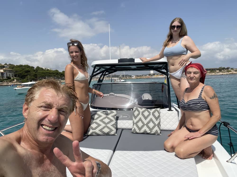 Explore Portals Nous by boat: A full day on the water aboard a motorboat