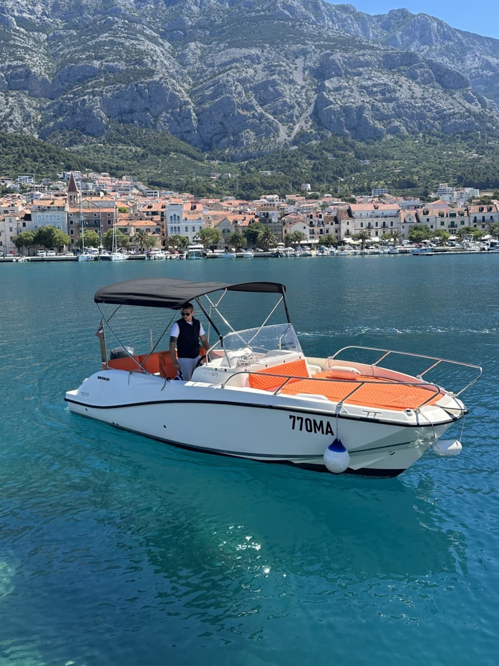 One day in Makarska on a motorboat