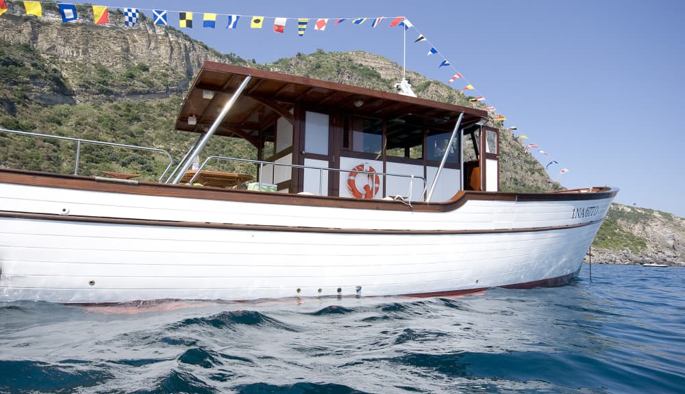 Una giornata nei dintorni di Forio: goditi 9 ore di esplorazione a bordo di un motoscafo.