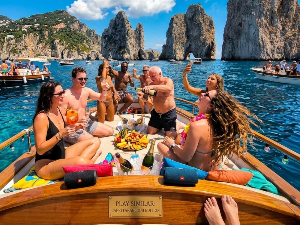 Capri: Boat Tour with Swimming, Snorkeling, and Aperitif