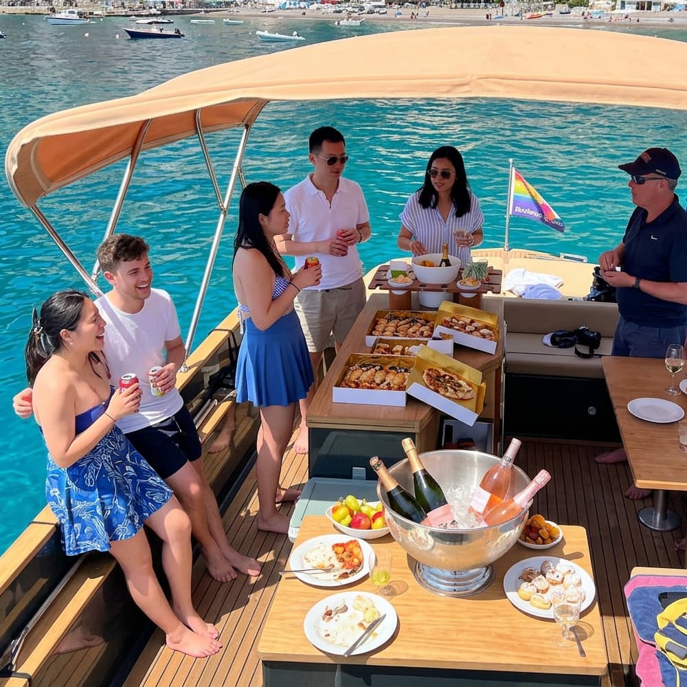 Capri: Boat Tour with Swimming, Snorkeling, and Aperitif