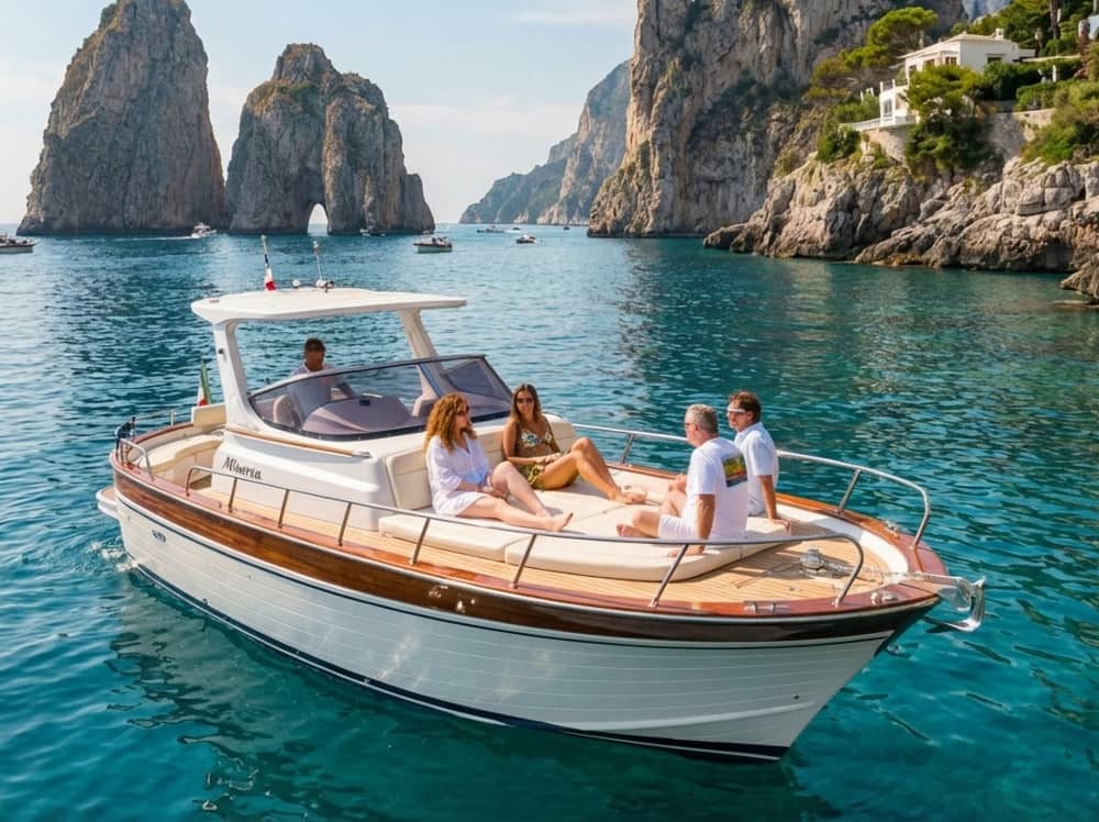 Full Day To Capri by Boat from Sorrento + Temporary  Disembarking to visit the City Center