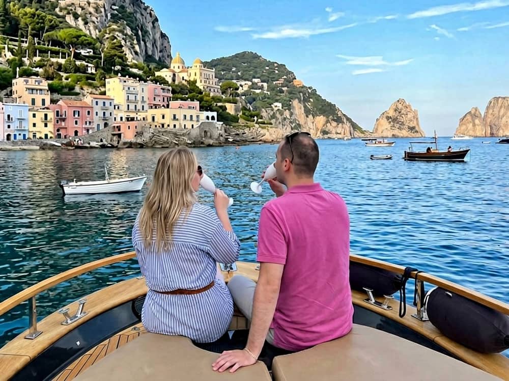 Full Day To Capri by Boat from Sorrento + Temporary  Disembarking to visit the City Center