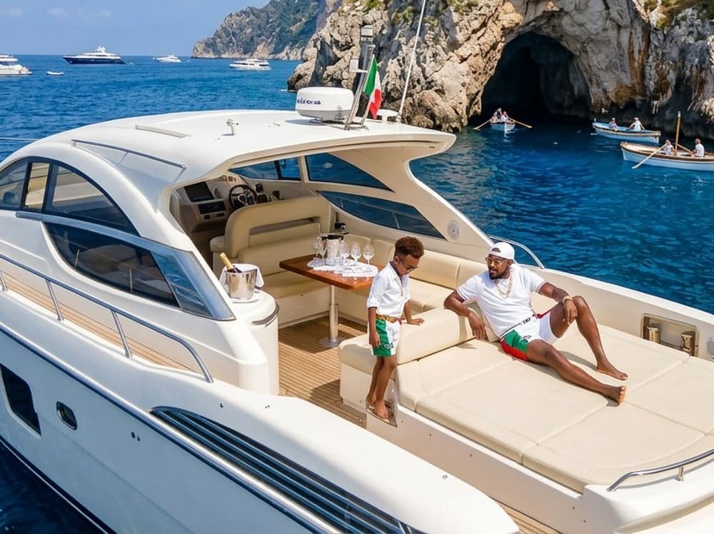 All Inclusive Full Day Capri Boat Tour from Sorrento with Disembarking to visit the Piazzetta