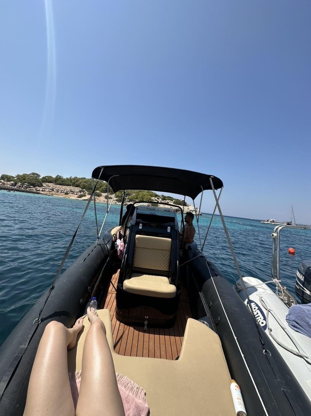 Private boat trip around Athens on a motorboat