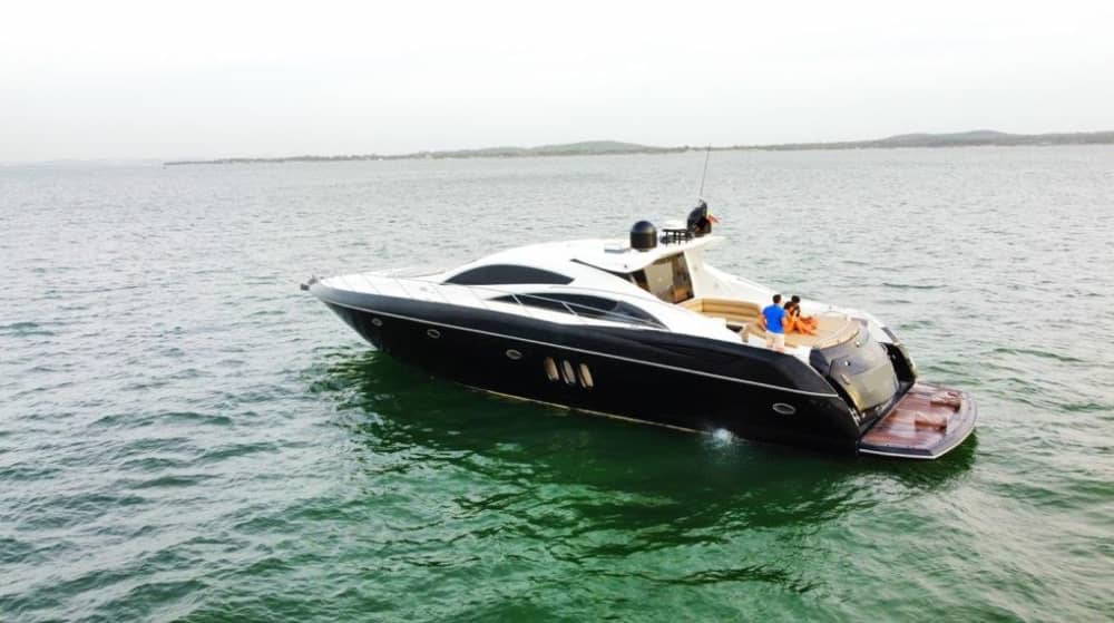 72 Fuß Sunseeker Sunset Cruise Cartagena – Privates Luxusyacht-Erlebnis