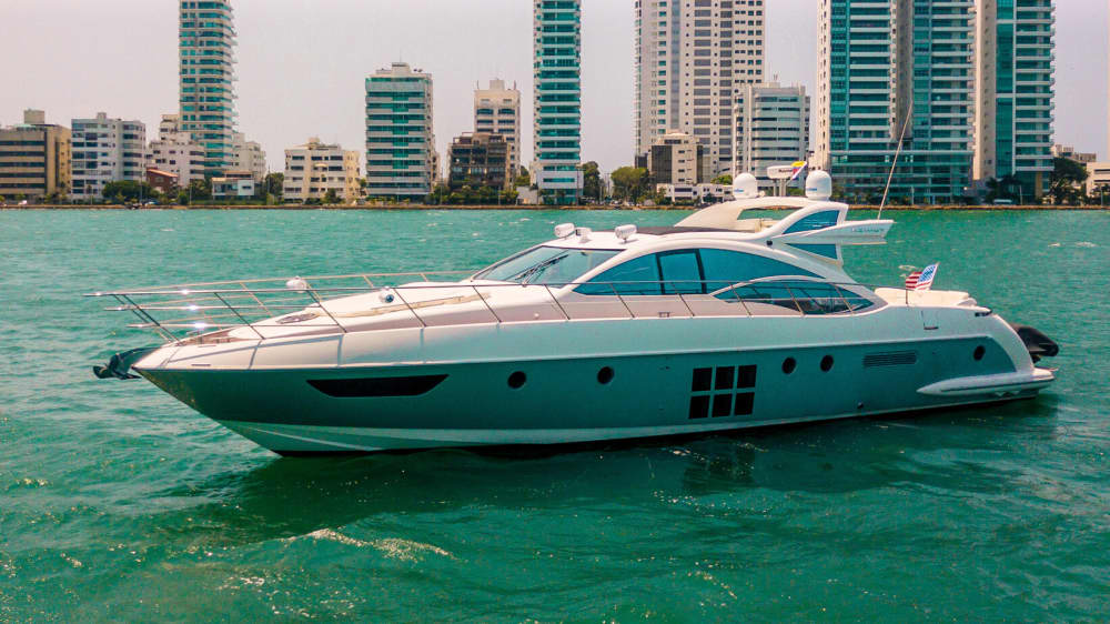 62-Fuß-Azimut-Sonnenuntergangsfahrt in Cartagena – Privates Yacht-Erlebnis