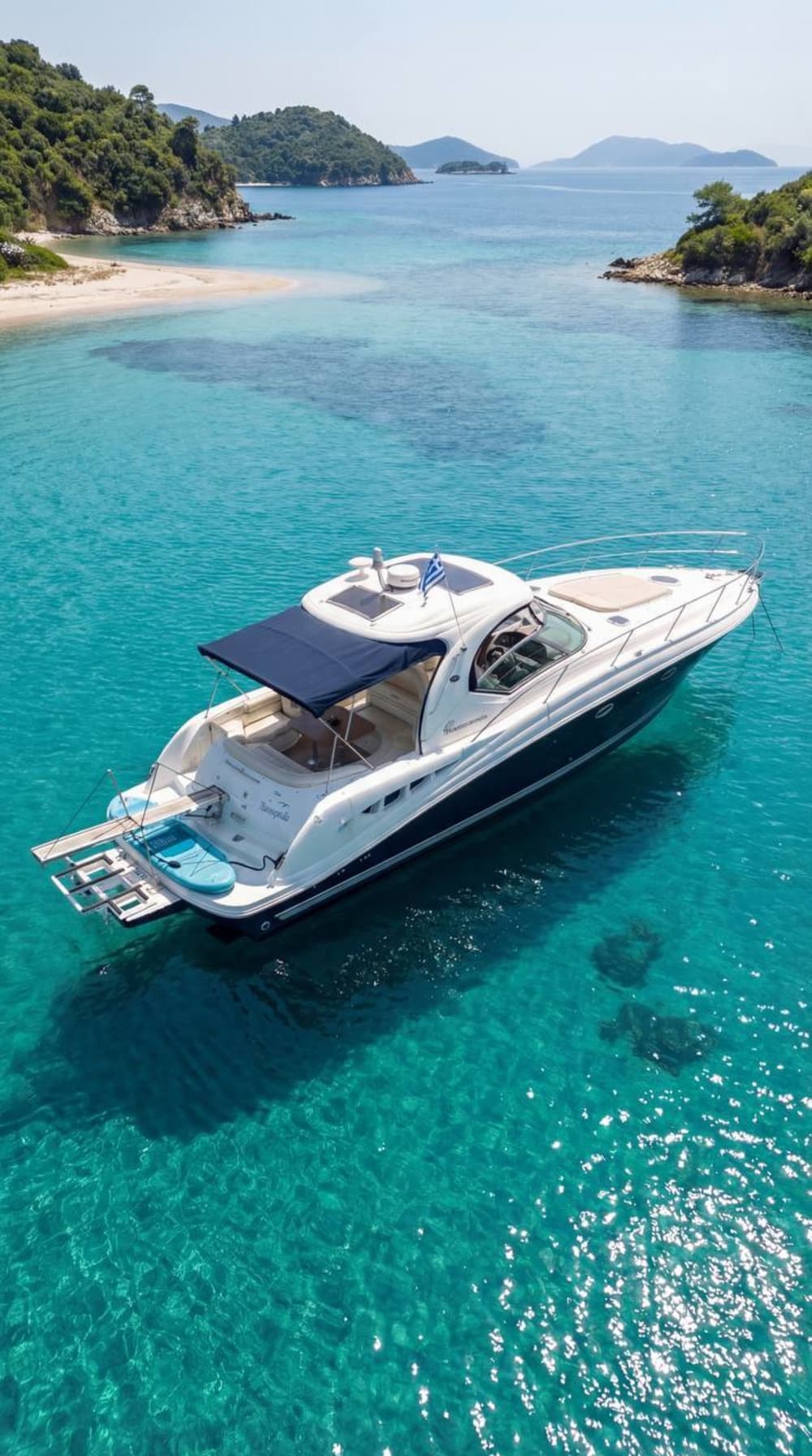 Unrivaled Skiathos Port views: A world-class day on a motor yacht