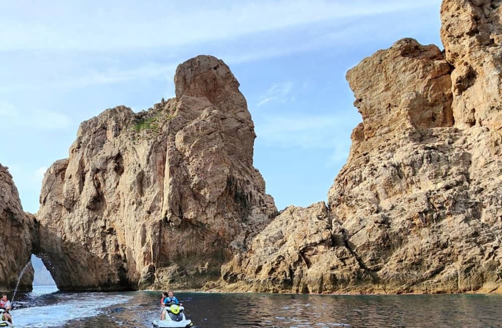 Jetski-tour naar Heaven's Door en Cala d'Albarca