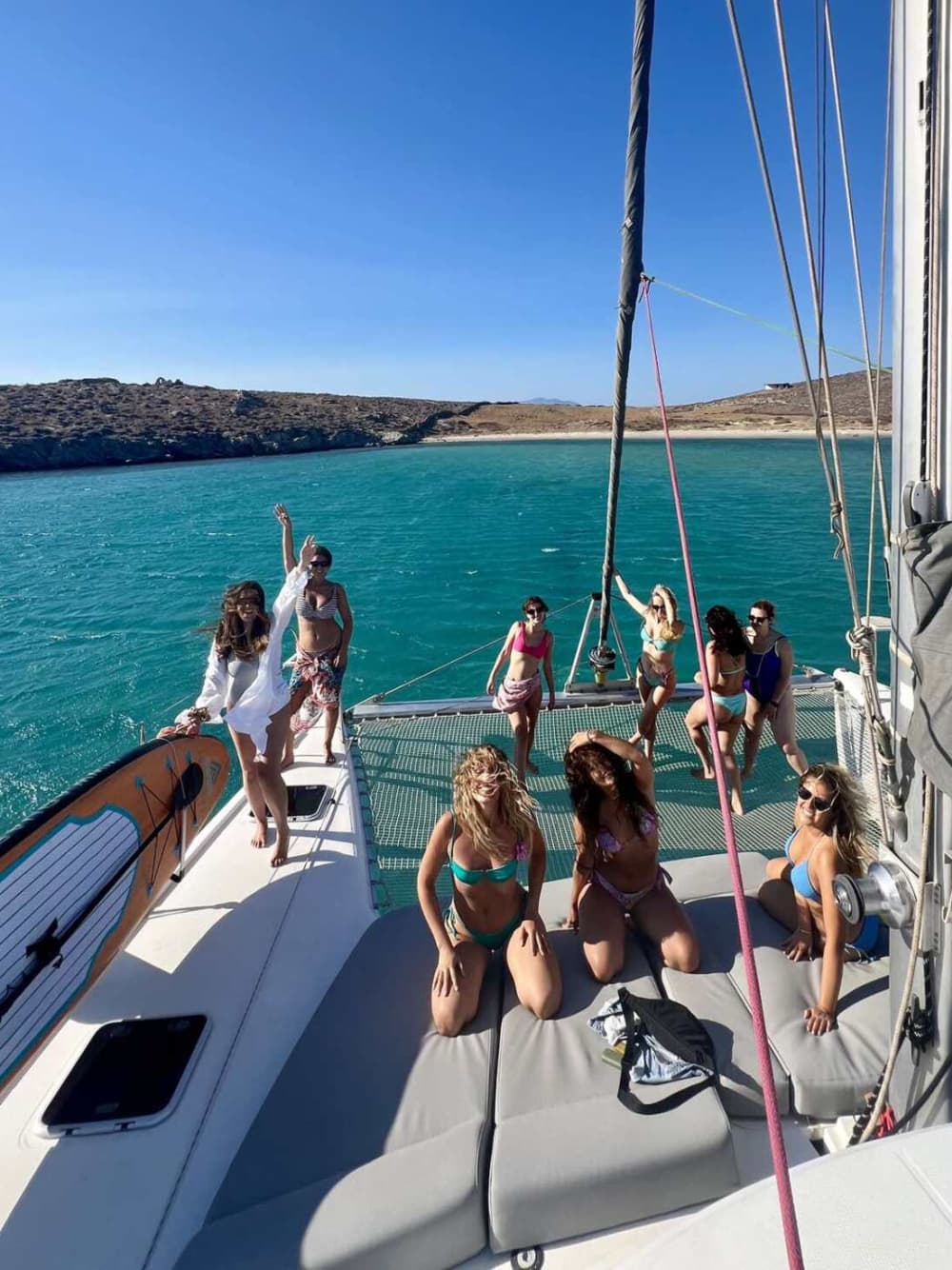 Half-day Catamaran Escape: Discover Rhenia & Delos