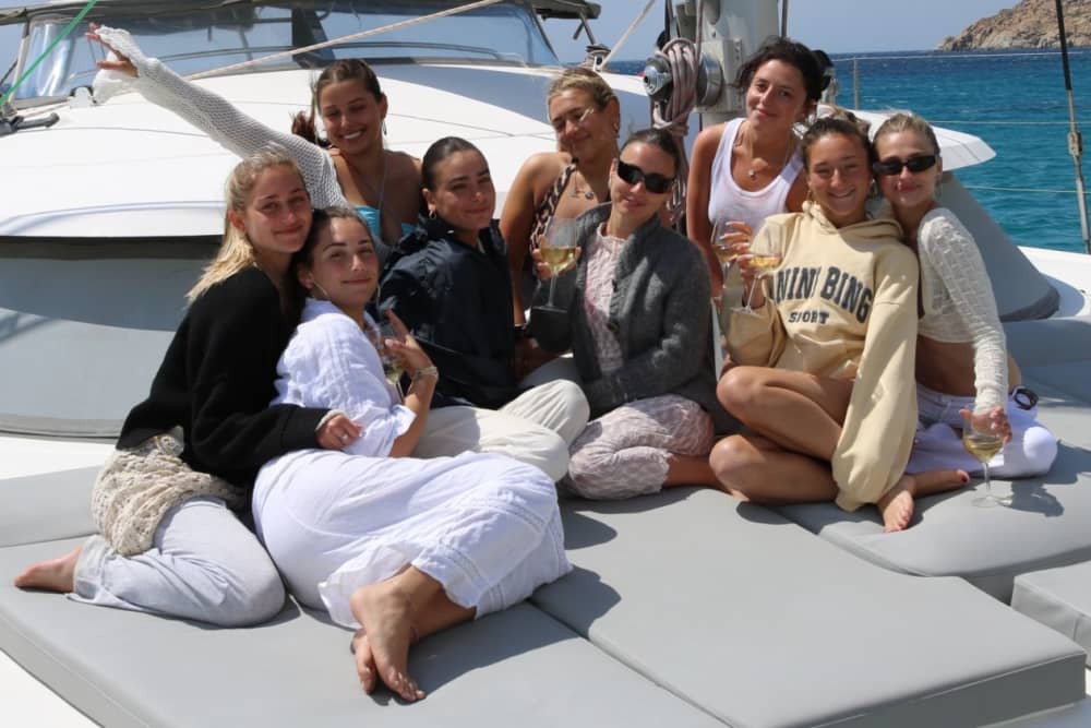 Half-day Catamaran Escape: Discover Rhenia & Delos