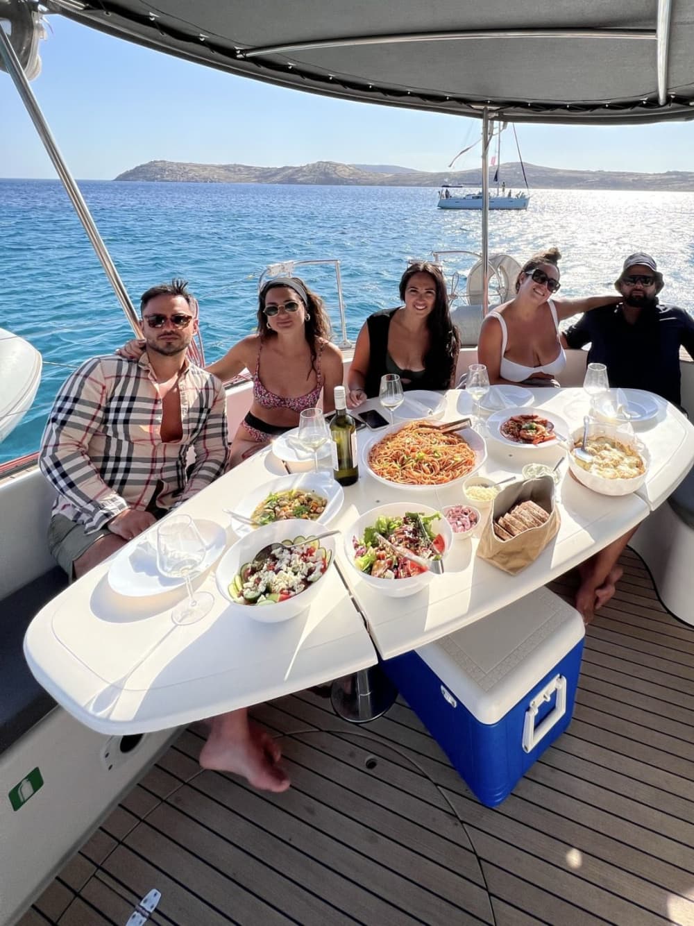 Half-day Catamaran Escape: Discover Rhenia & Delos