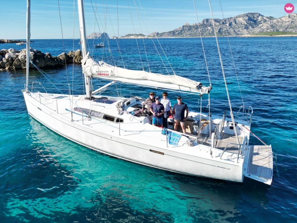 Zonsondergangavond in de haven van Marseille