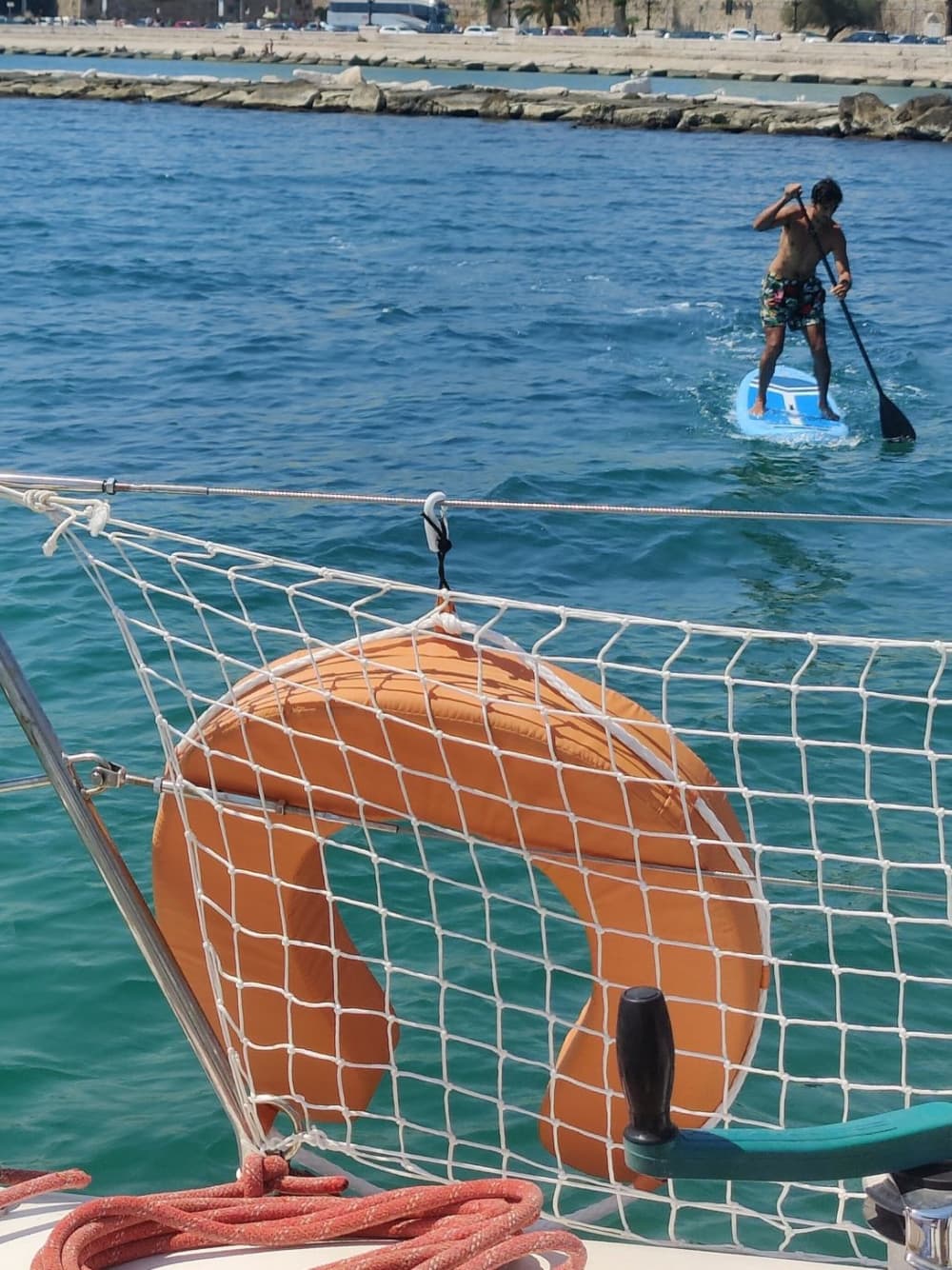 Catamaran tour with SUP