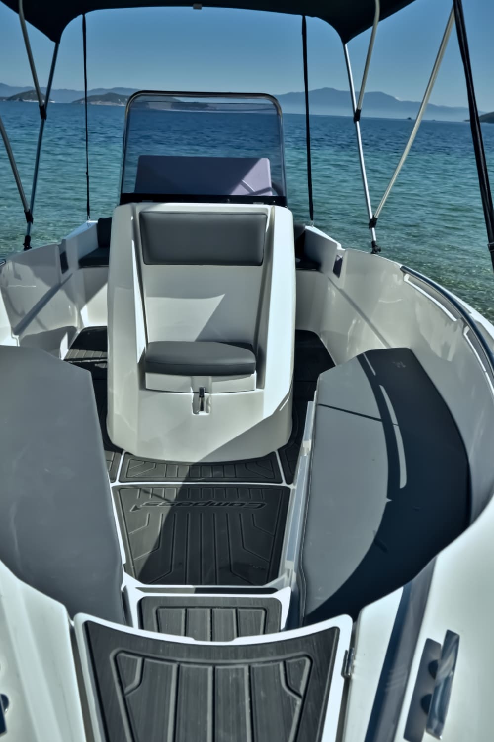 White, blue, and divine: A full day on a motorboat