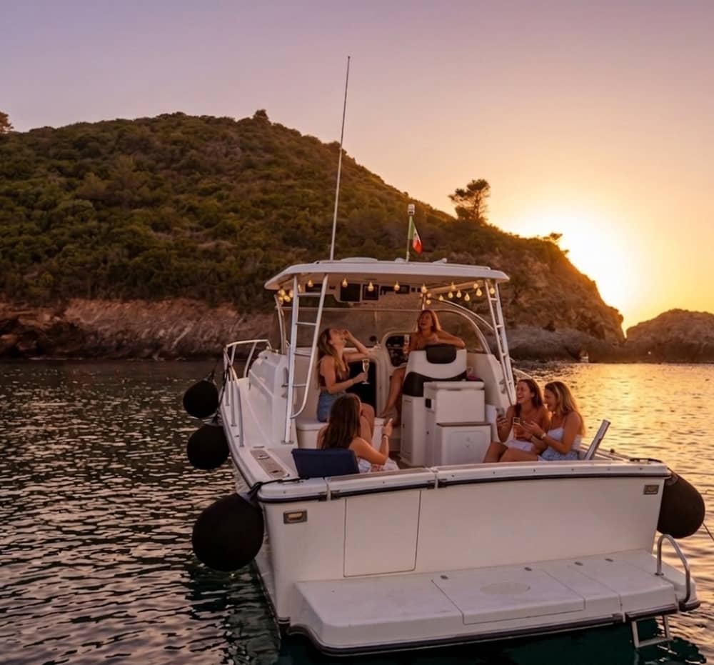 Seu dia em Porto Ercole: Alugue uma lancha para 9 horas de descoberta.