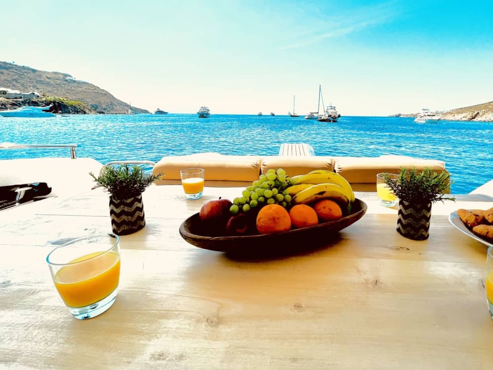 Całodniowy prywatny rejs po południowym wybrzeżu lub Delos i Rhenia (Azimut 58 stóp)