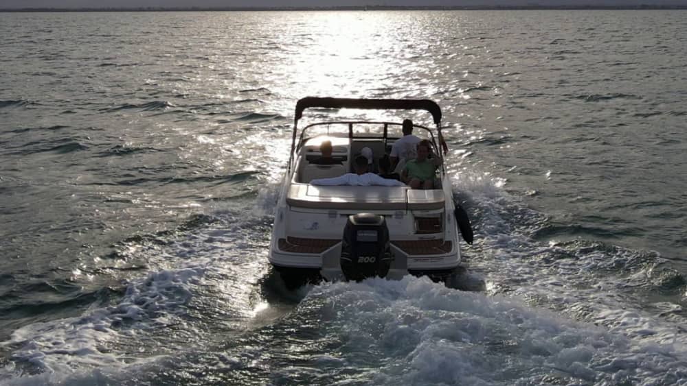 Um dia em La Manga, num barco a motor.