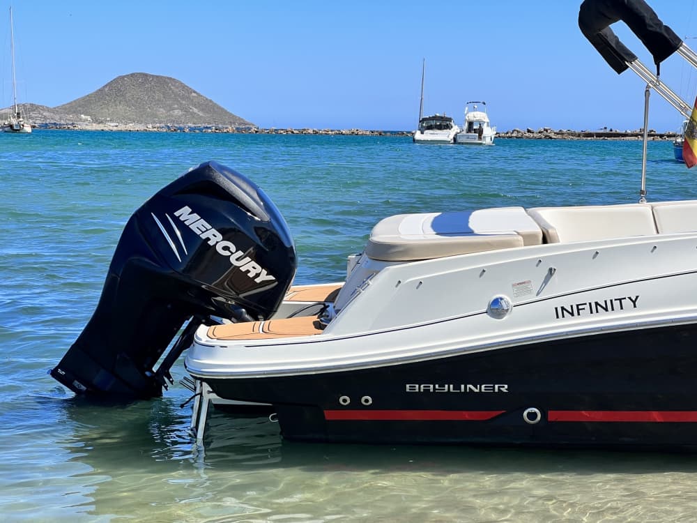 Um dia em La Manga, num barco a motor.