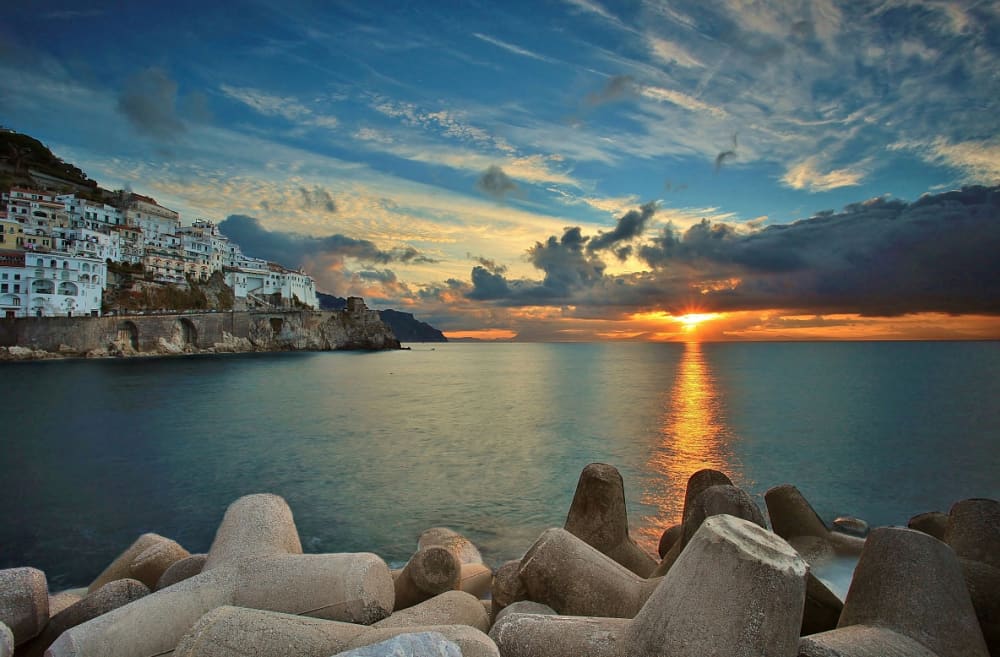 Zwischen Himmel und Meer: Sonnenuntergang von Maiori
