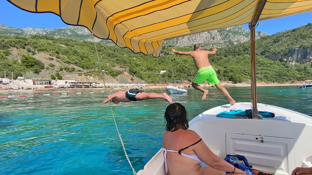 Private boat trip around Budva on a motorboat