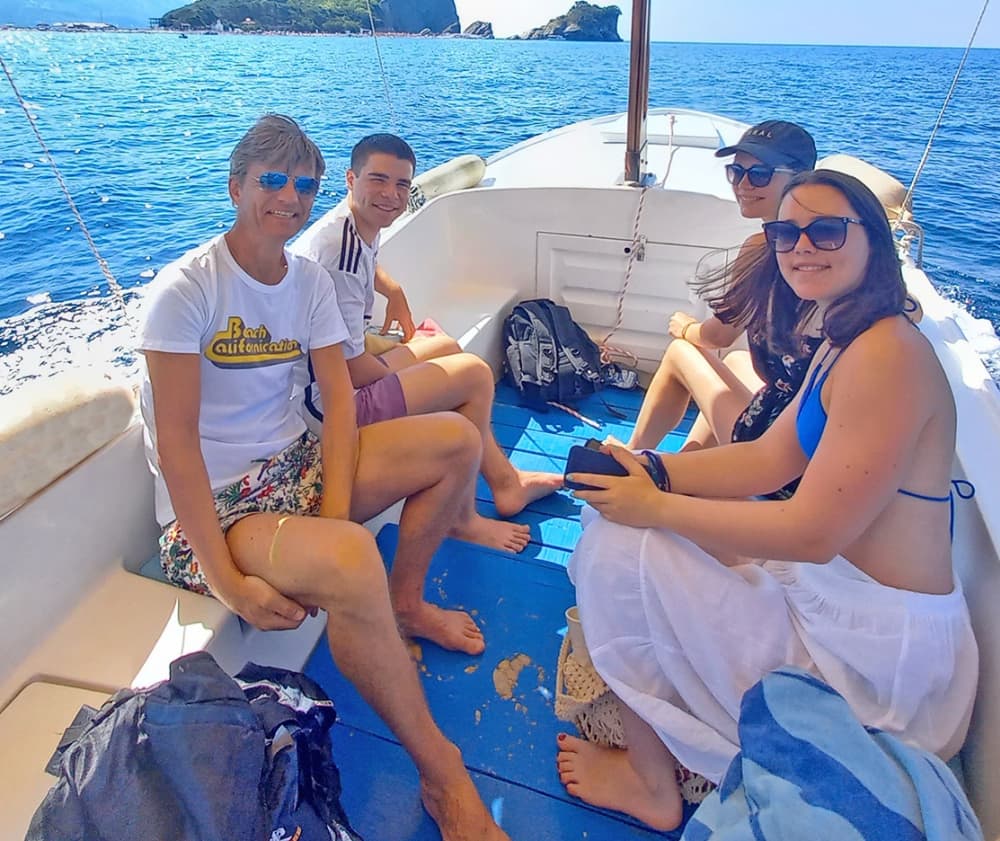 Private boat trip around Budva on a motorboat
