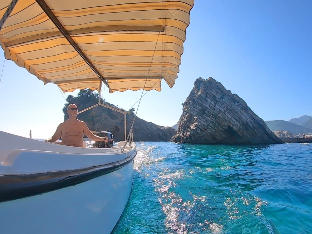 Private boat trip around Budva on a motorboat