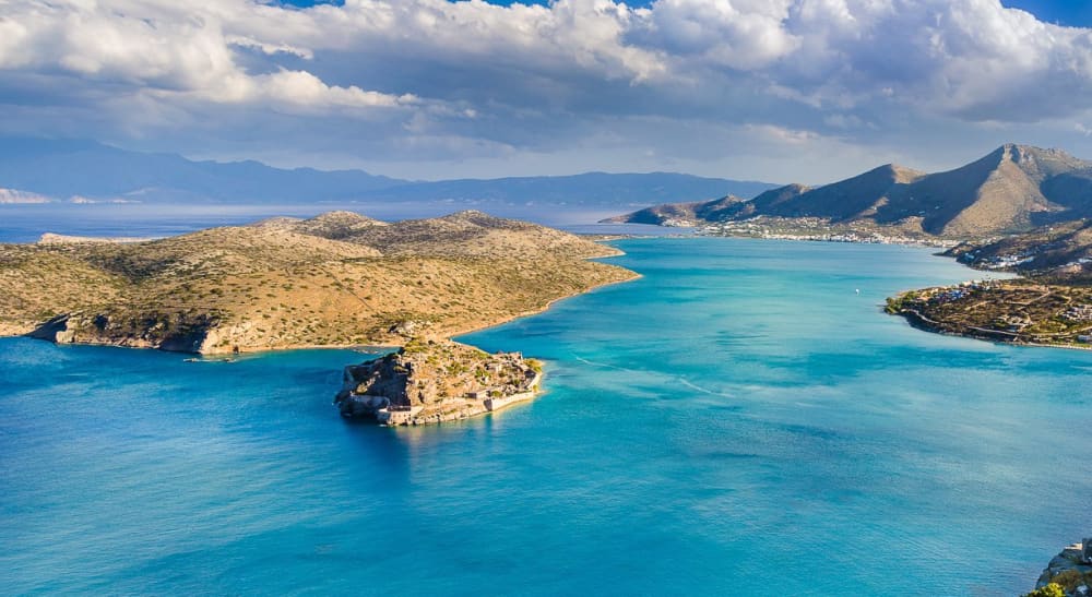 Cruzeiro privado em iate a motor de 50 pés — Porto de Elounda até Spinalonga e Baía de Mirabello (3 a 6 horas)