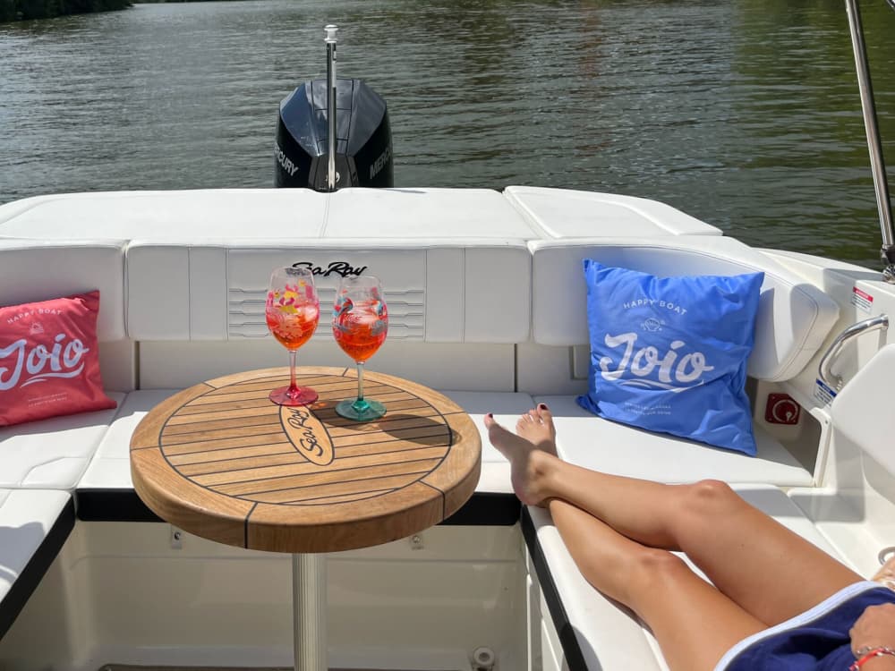 Picnic a Villennes-sur-Seine a bordo della Joio