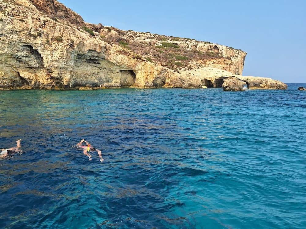 Day Trip to Comino, Blue Lagoon, Crystal Lagoon and Caves
