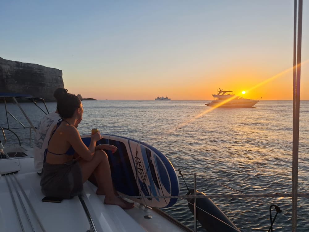Sunset Tour on Yacht in the Majestic Grand Harbour