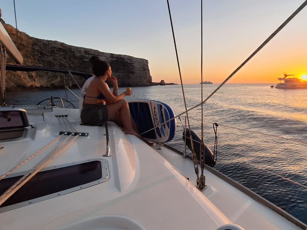 Sunset Tour on Yacht in the Majestic Grand Harbour