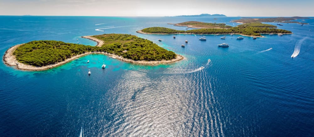 Aventura de lancha de luxo: Ilhas Hvar e Pakleni