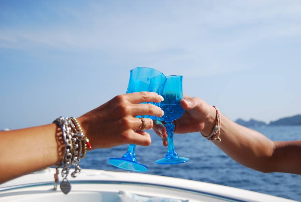 Aperitif on a Boat in Portofino