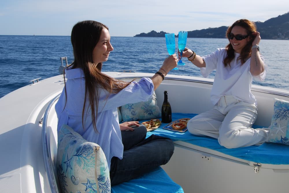 Aperitif on a Boat in Portofino