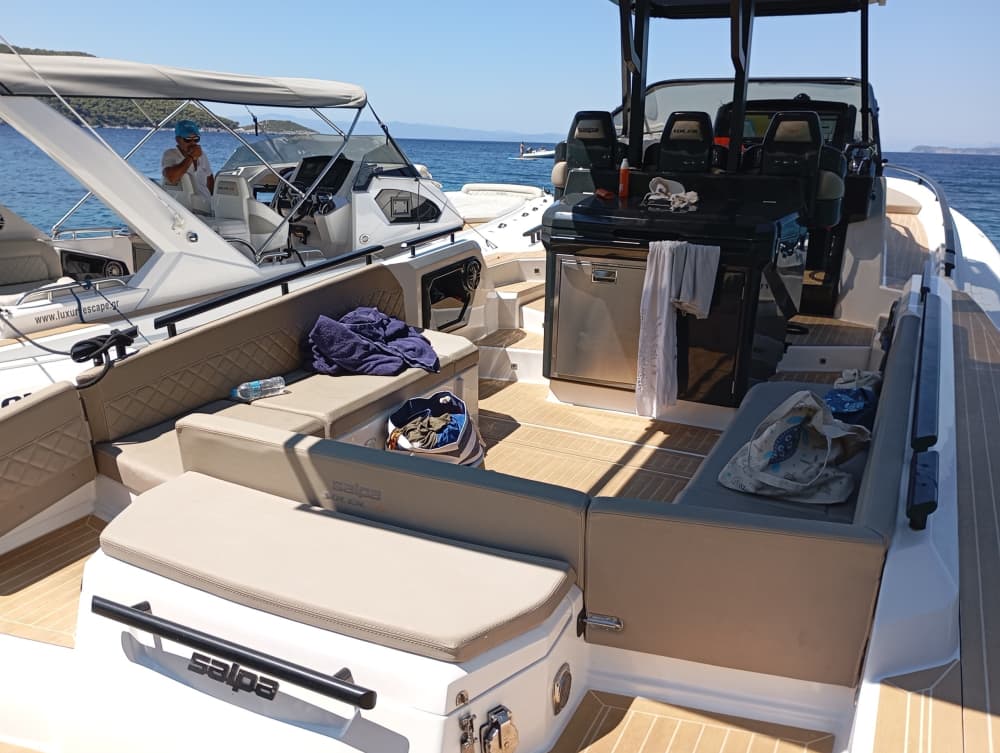 Discover Skiathos on a full-day trip on a motorboat