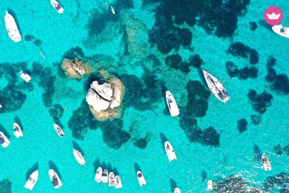 Spargi, Budelli, Santa Maria και Razzoli με λέμβο