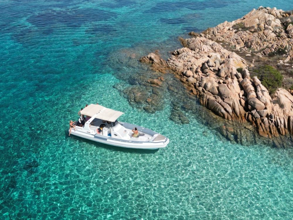 Spargi, Budelli, Santa Maria και Razzoli με λέμβο