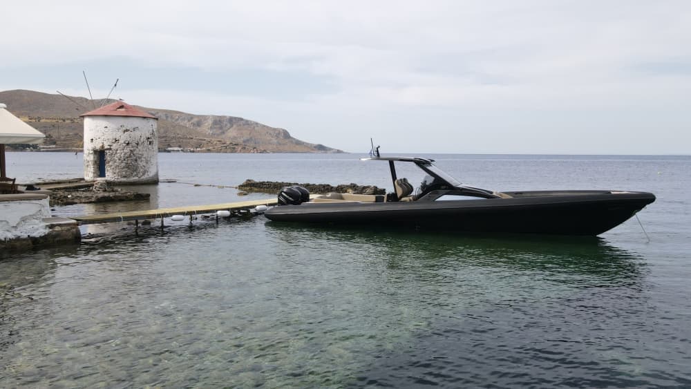 One day in Patmos on a motorboat