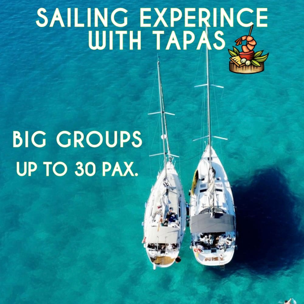 Privat solnedgångsutflykt på TVÅ segelbåtar