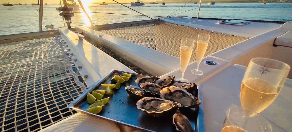 Crociera in catamarano di 2 ore a Lisbona – Esperienza di navigazione al mattino o al tramonto